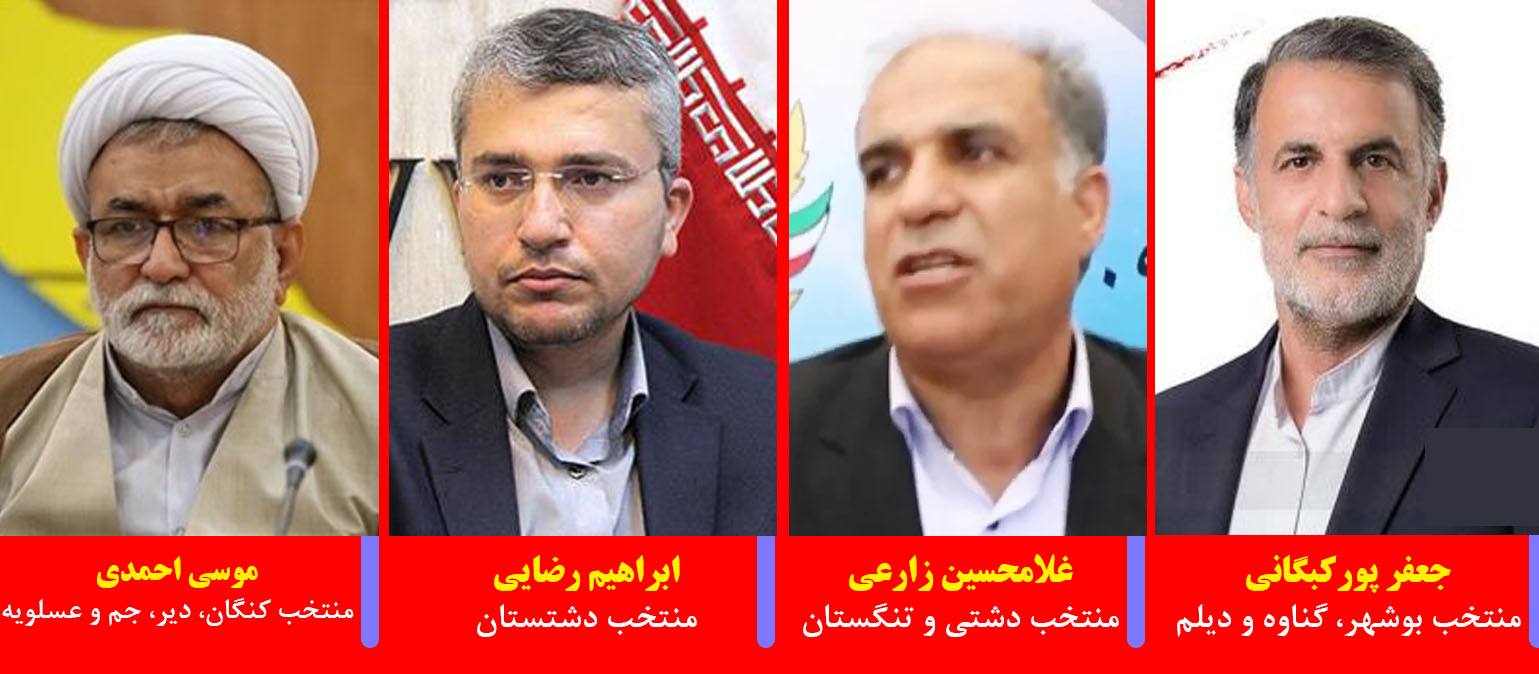 نتایج انتخابات مجلس شورای اسلامی در4حوزه استان بوشهر